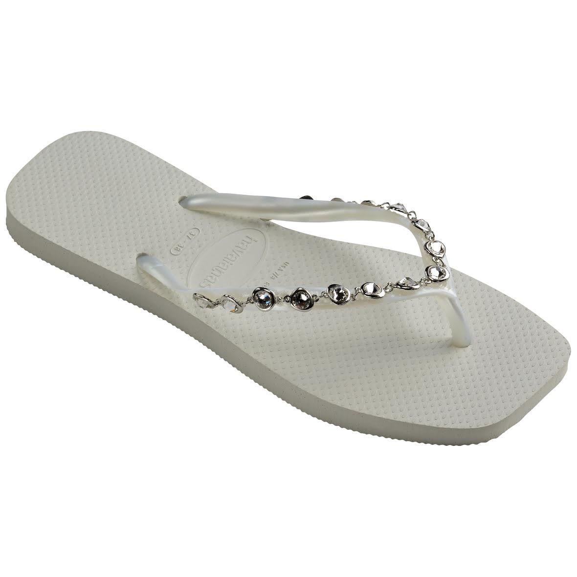 Havaianas Slim Square Luxury Bayan Terlik - Beyaz