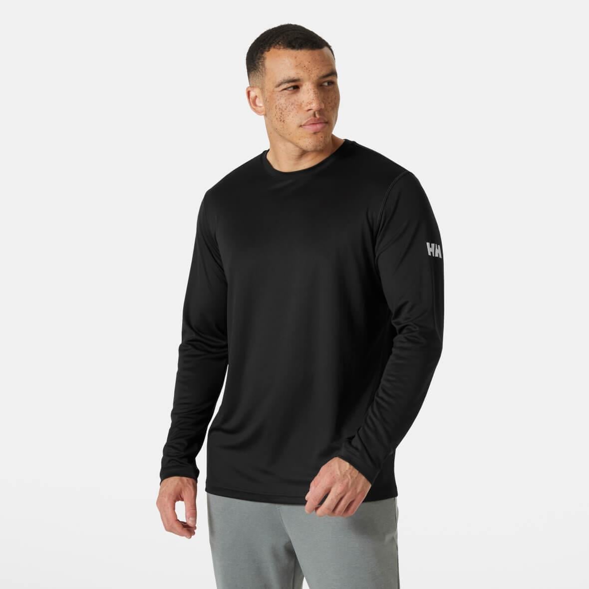 Helly Hansen HH Tech Crew LS 2.0 Uzun Kollu Erkek T-Shirt - Antrasit