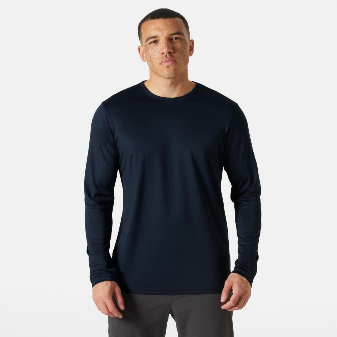 Helly Hansen HH Tech Crew LS 2.0 Uzun Kollu Erkek T-Shirt - Lacivert