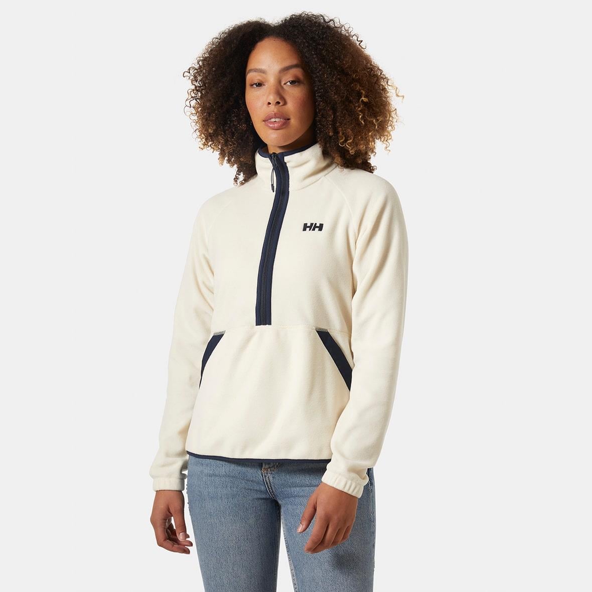 Helly Hansen W Rig Fleece 1/2 Zip Jacket Kadın Ceket - Krem