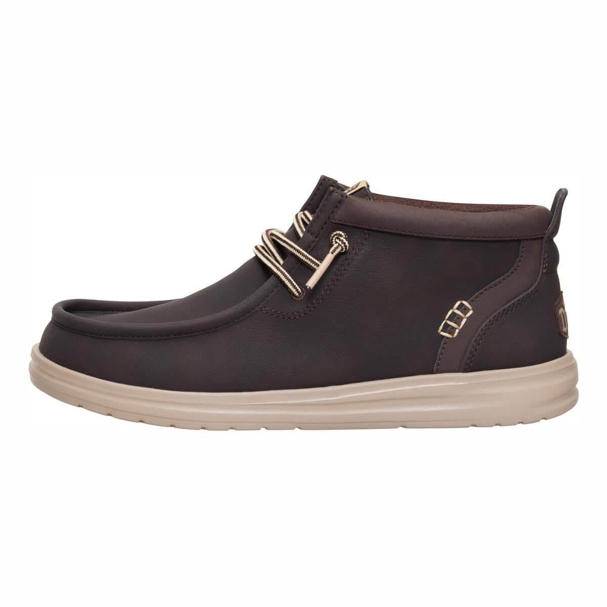 Hey Dude Wally Mid Gripr Classic Erkek Yarım Bot - Kahverengi