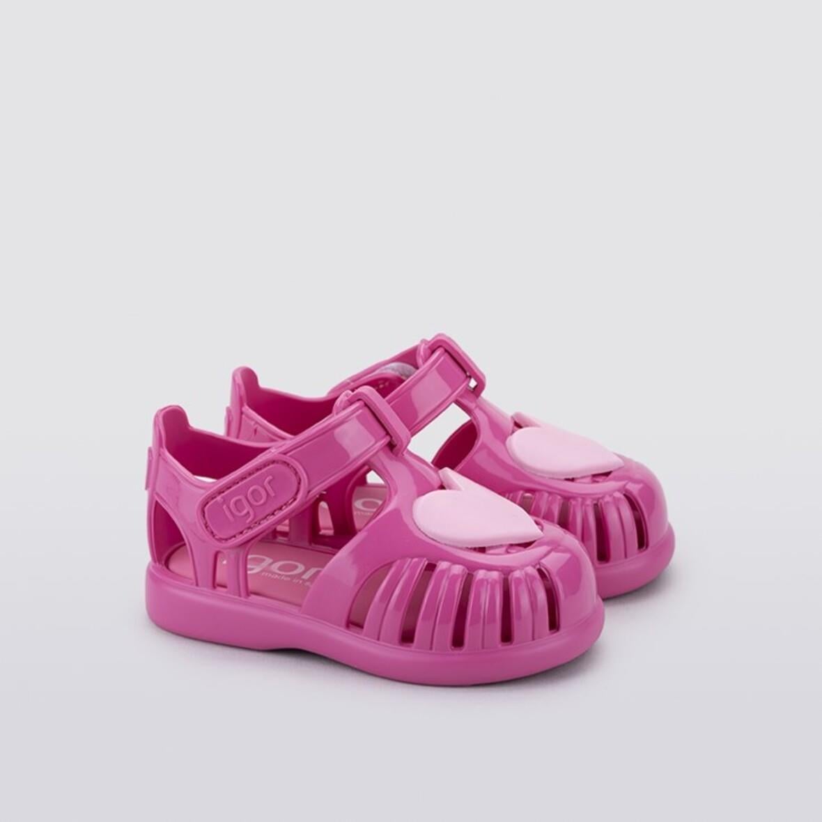 Igor Tobby Gloss Love Çocuk Sandalet - Fuşya
