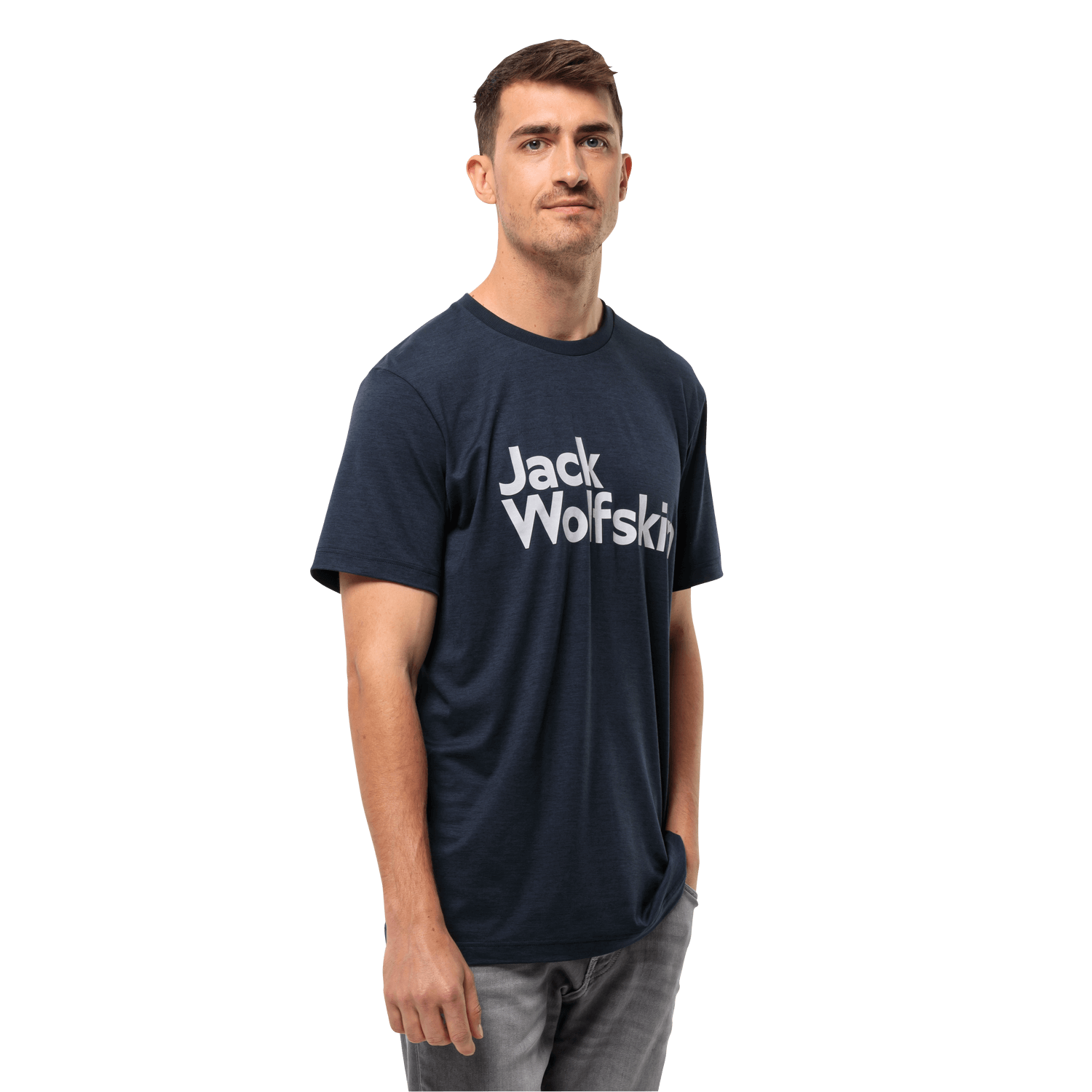 Jack Wolfskin Brand T M Erkek T-Shirt - Lacivert