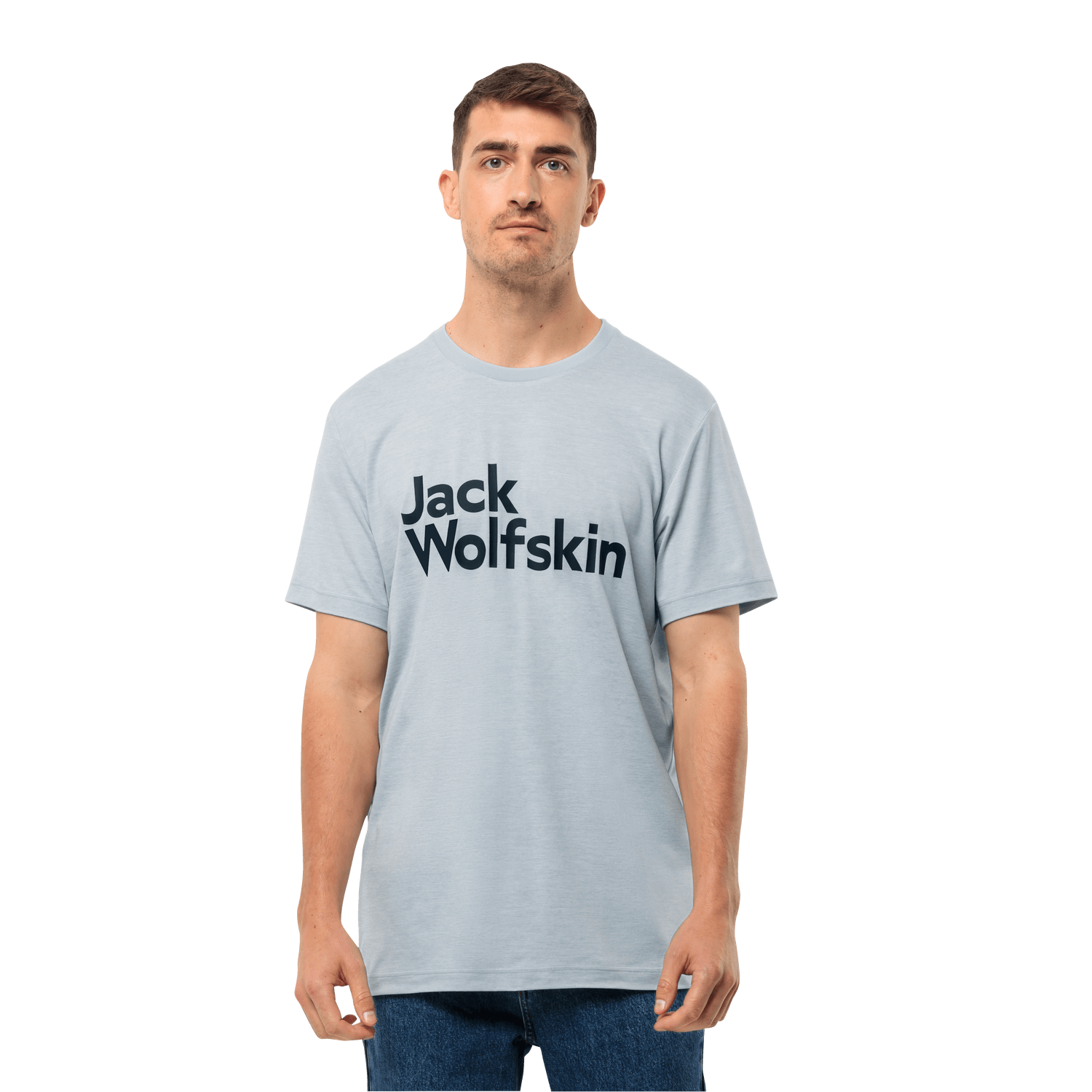 Jack Wolfskin Brand T M Erkek T-Shirt - Açık Mavi