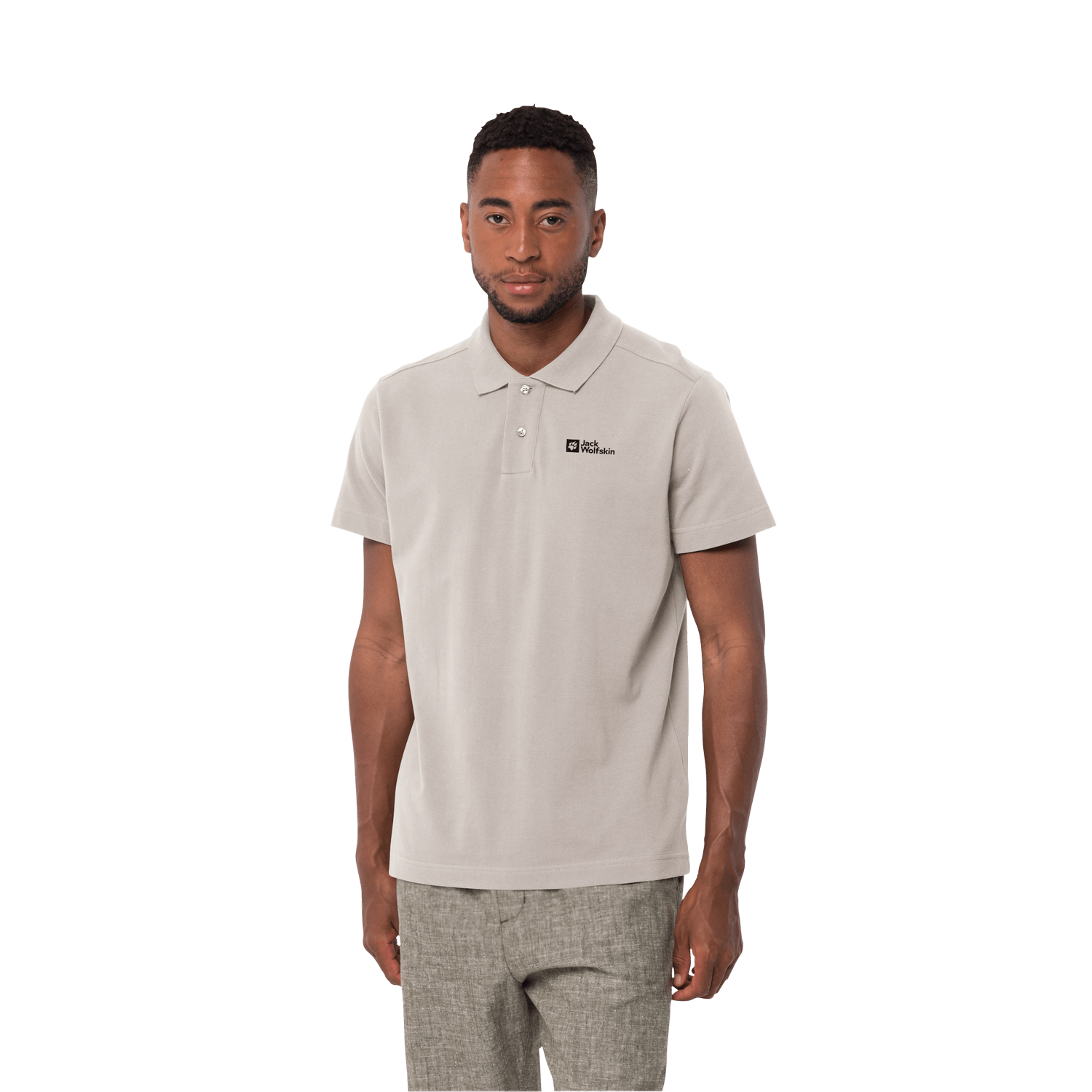 Jack Wolfskin Essential Polo M Erkek T-Shirt - Bej