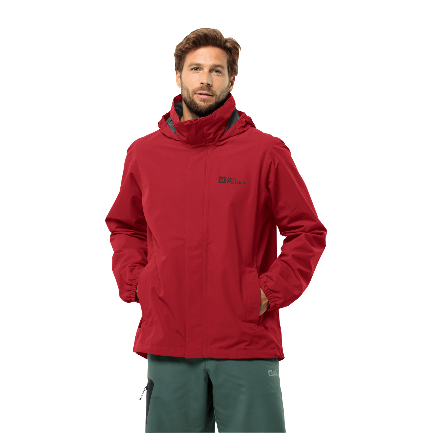 Jack Wolfskin Stormy Point 2L JKT M Erkek Outdoor Ceket - Kırmızı