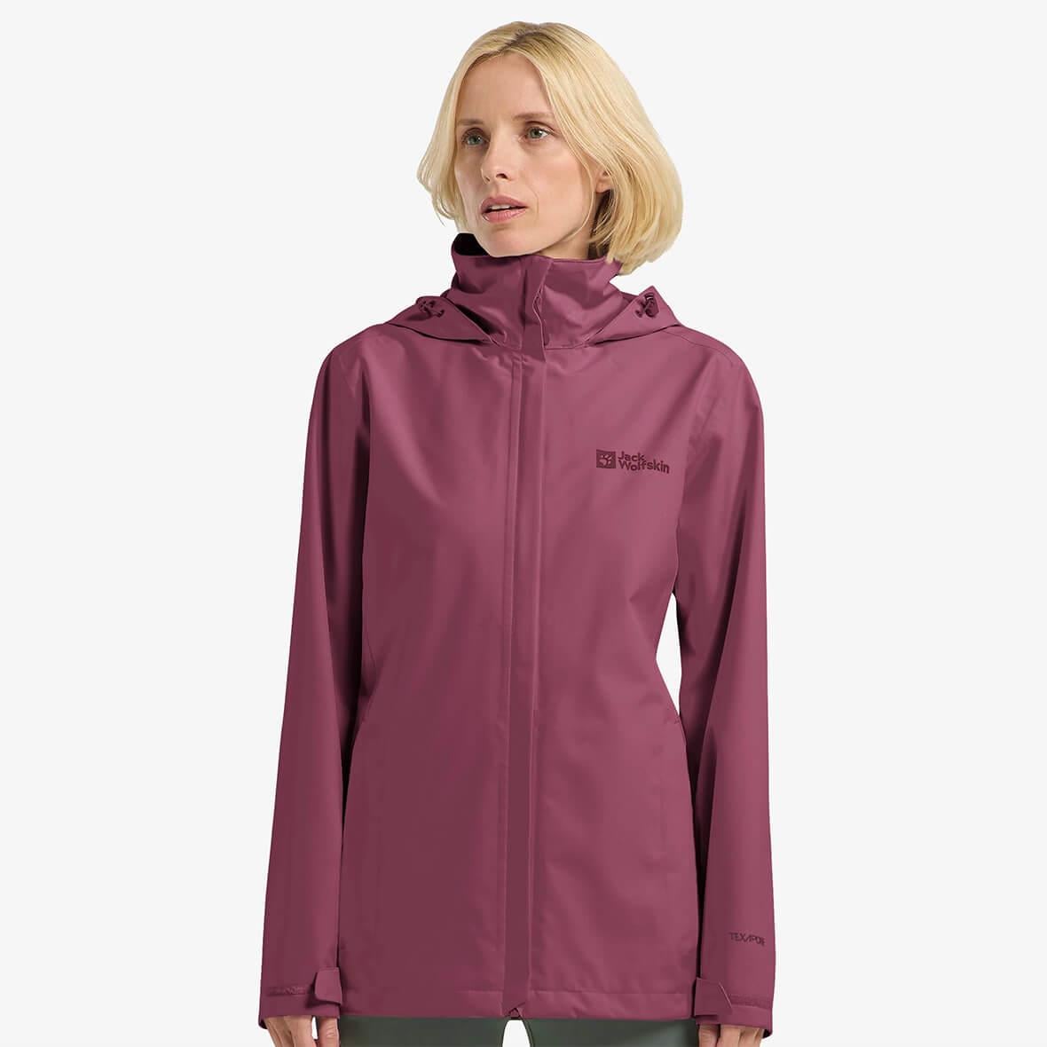 Jack Wolfskin Trail Time 2L JKT W Kadın Ceket - Bordo