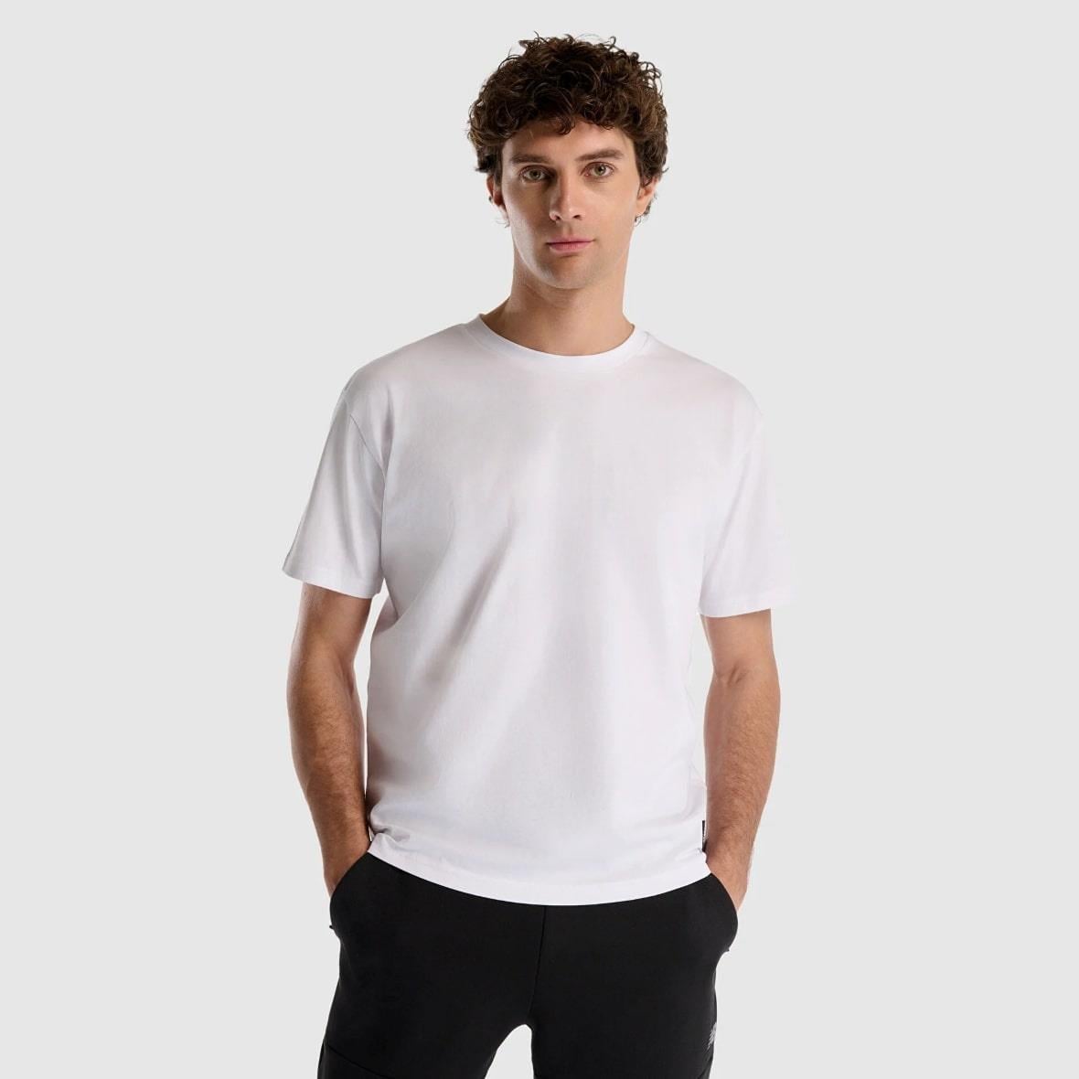 New Balance MNT1509-WT Erkek T-Shirt - Beyaz