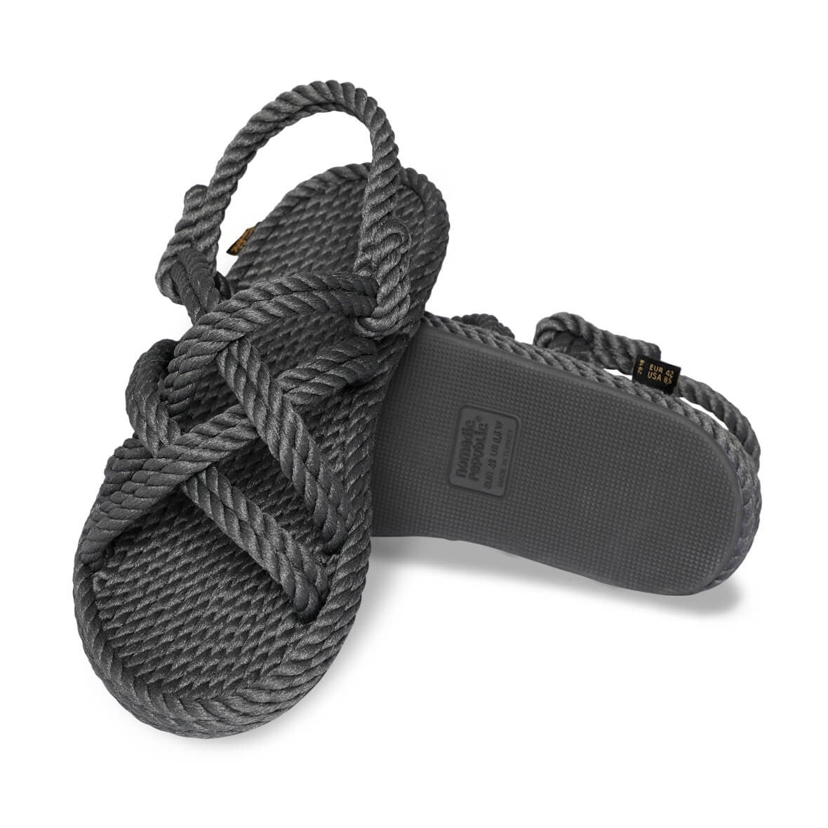 Nomadic Republic Bodrum Kauçuk Tabanlı Erkek Halat Sandalet - Gri