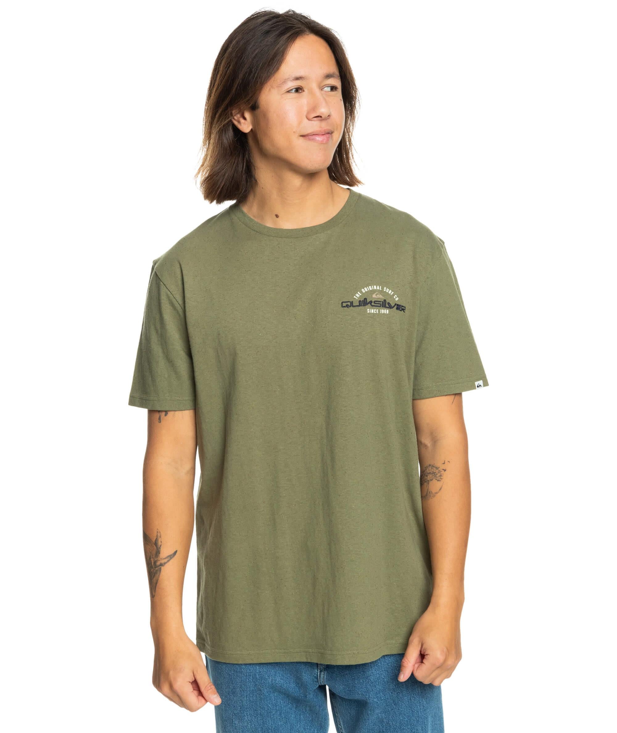 Quiksilver Arched Type SS Erkek T-Shirt - Haki