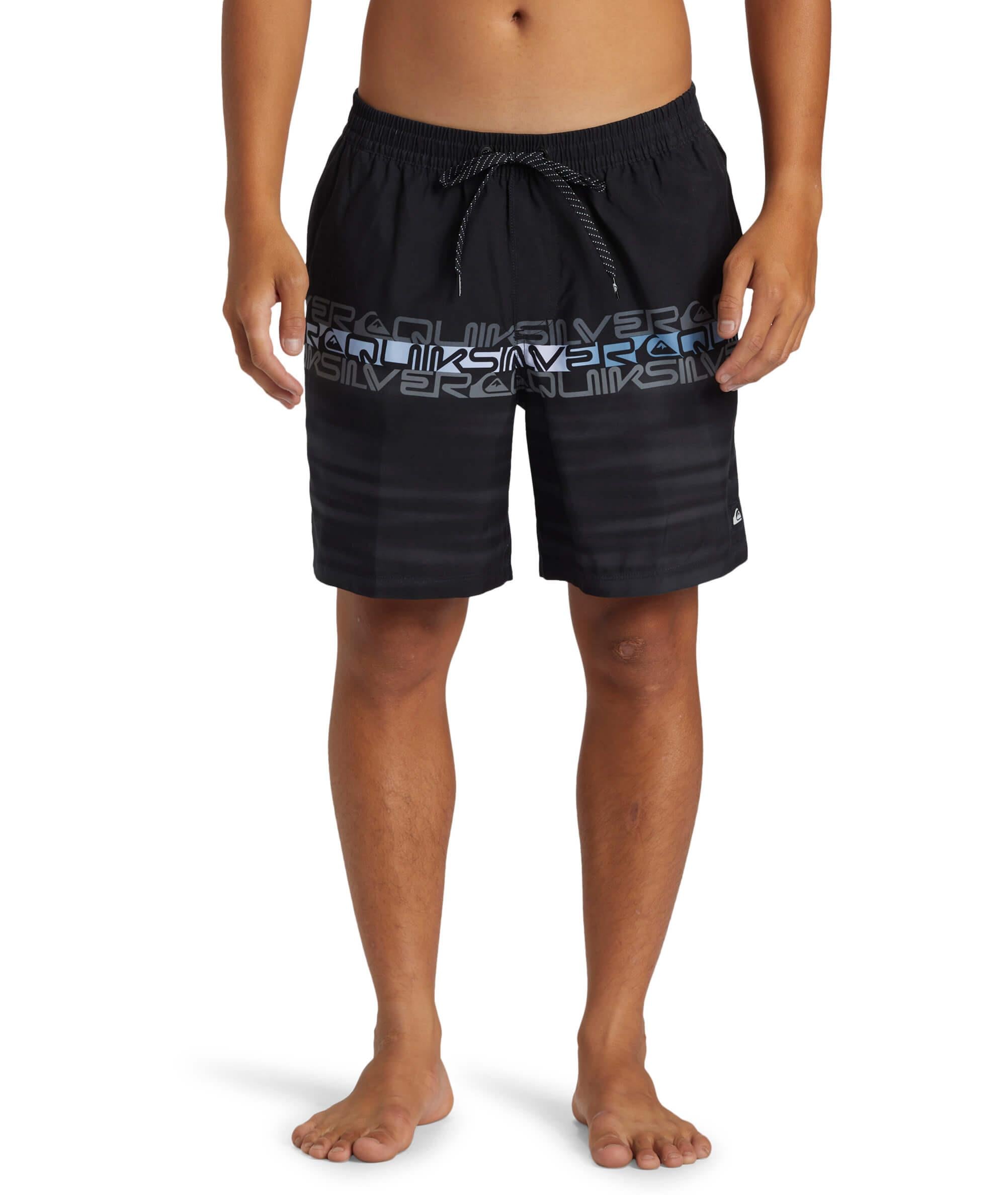 Quiksilver Everyday Wordblock Volley 17 Erkek Deniz Şortu - Siyah
