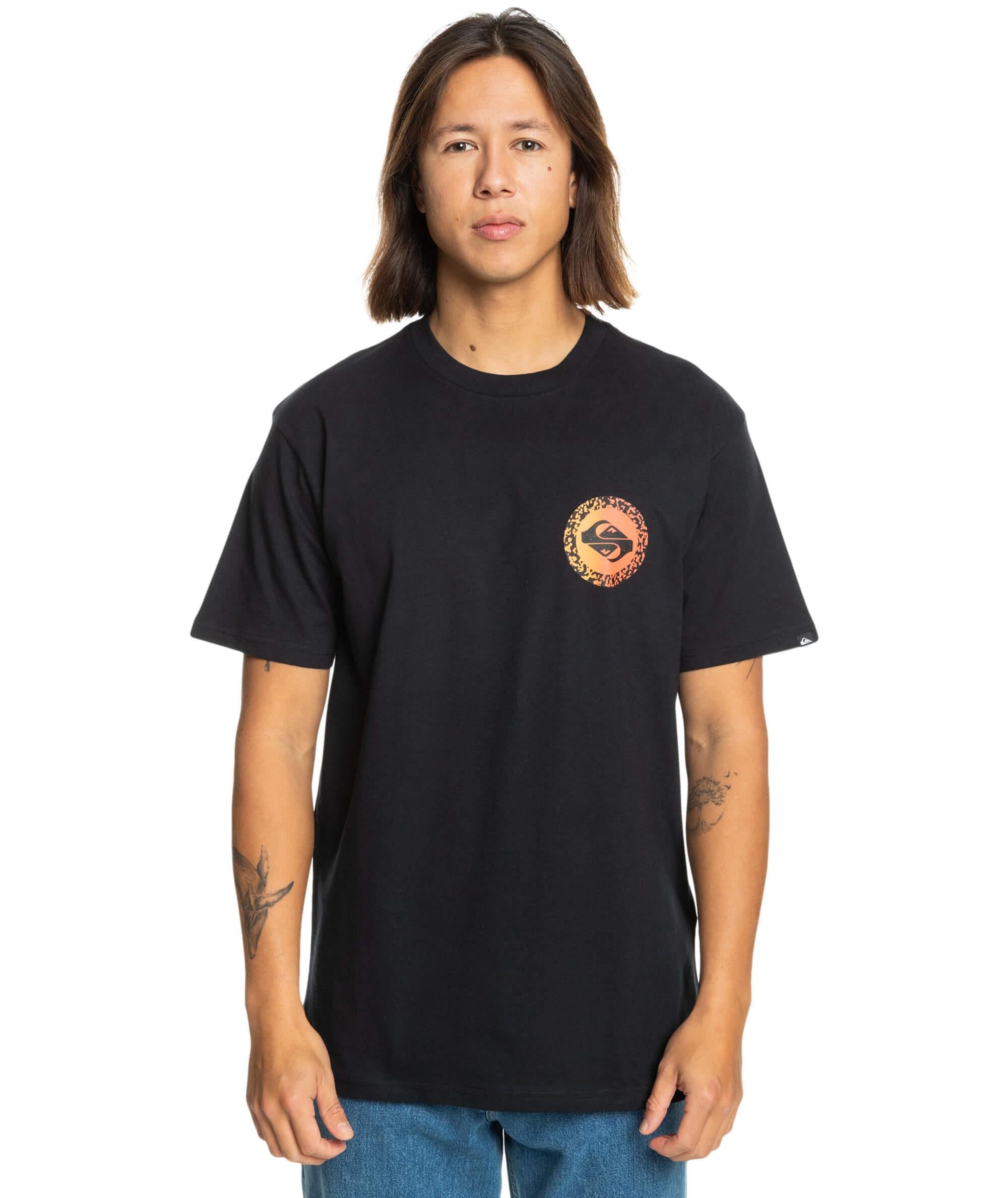 Quiksilver Long Fade SS Erkek T-Shirt - Siyah
