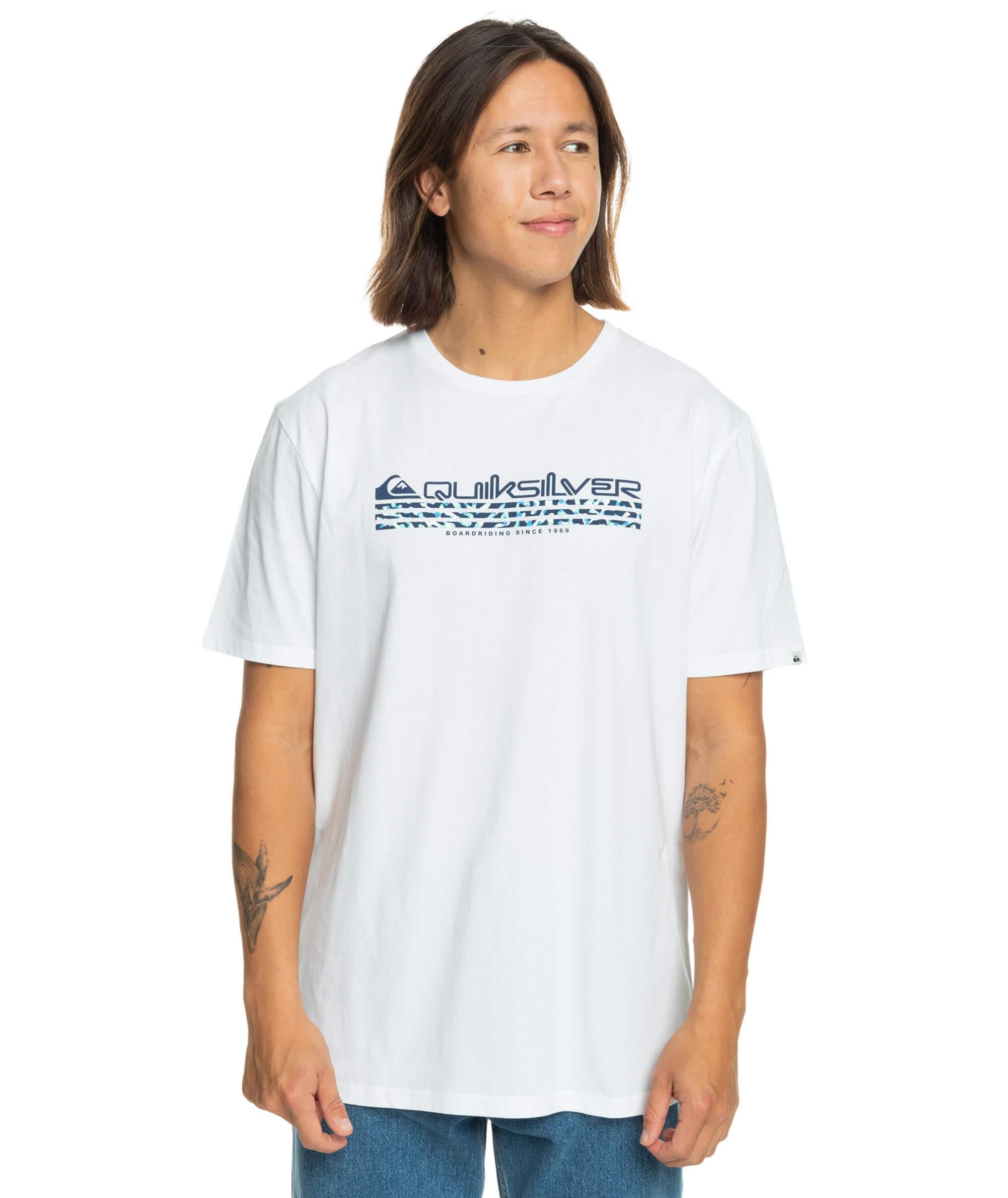 Quiksilver Omni Fill SS Erkek T-Shirt - Beyaz