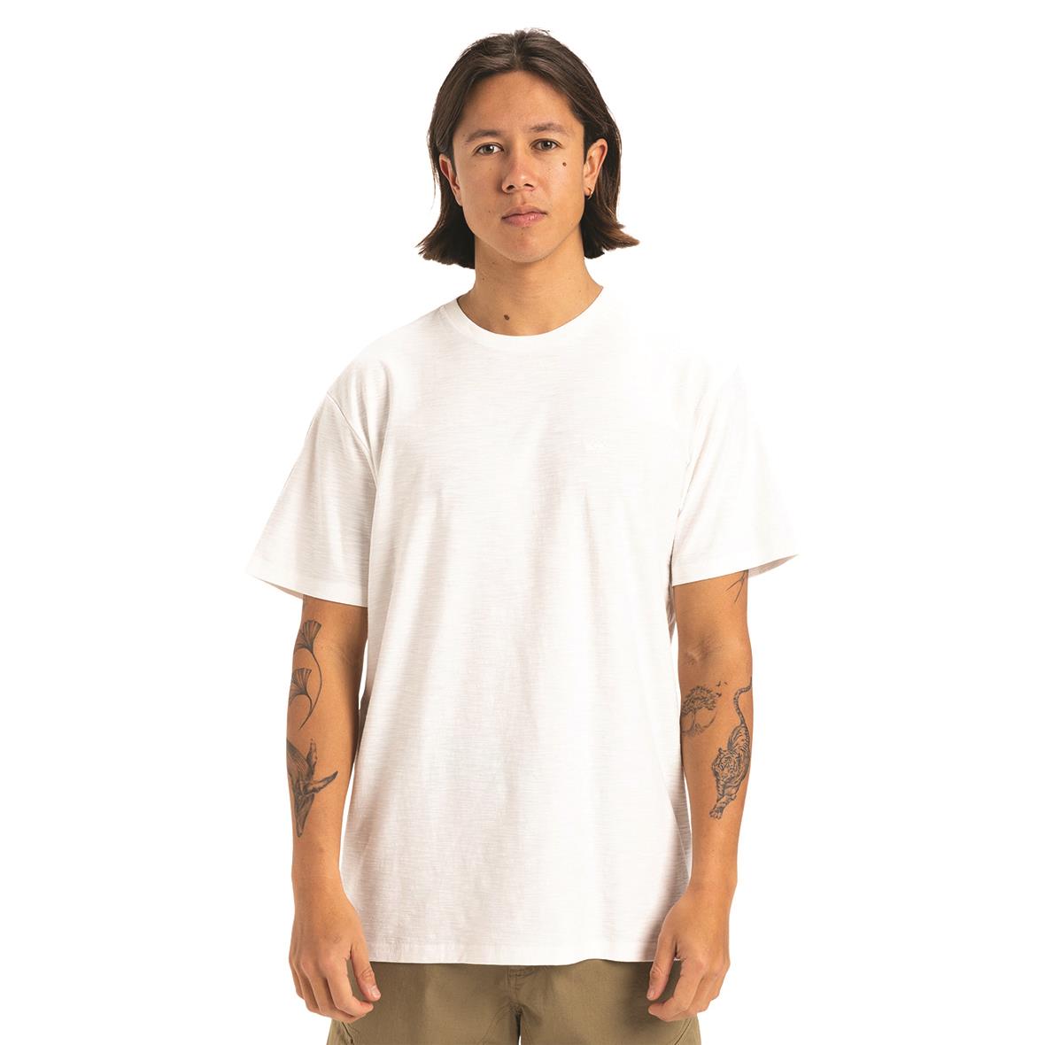 Quiksilver Slub Roundneck Erkek T-Shirt - Beyaz