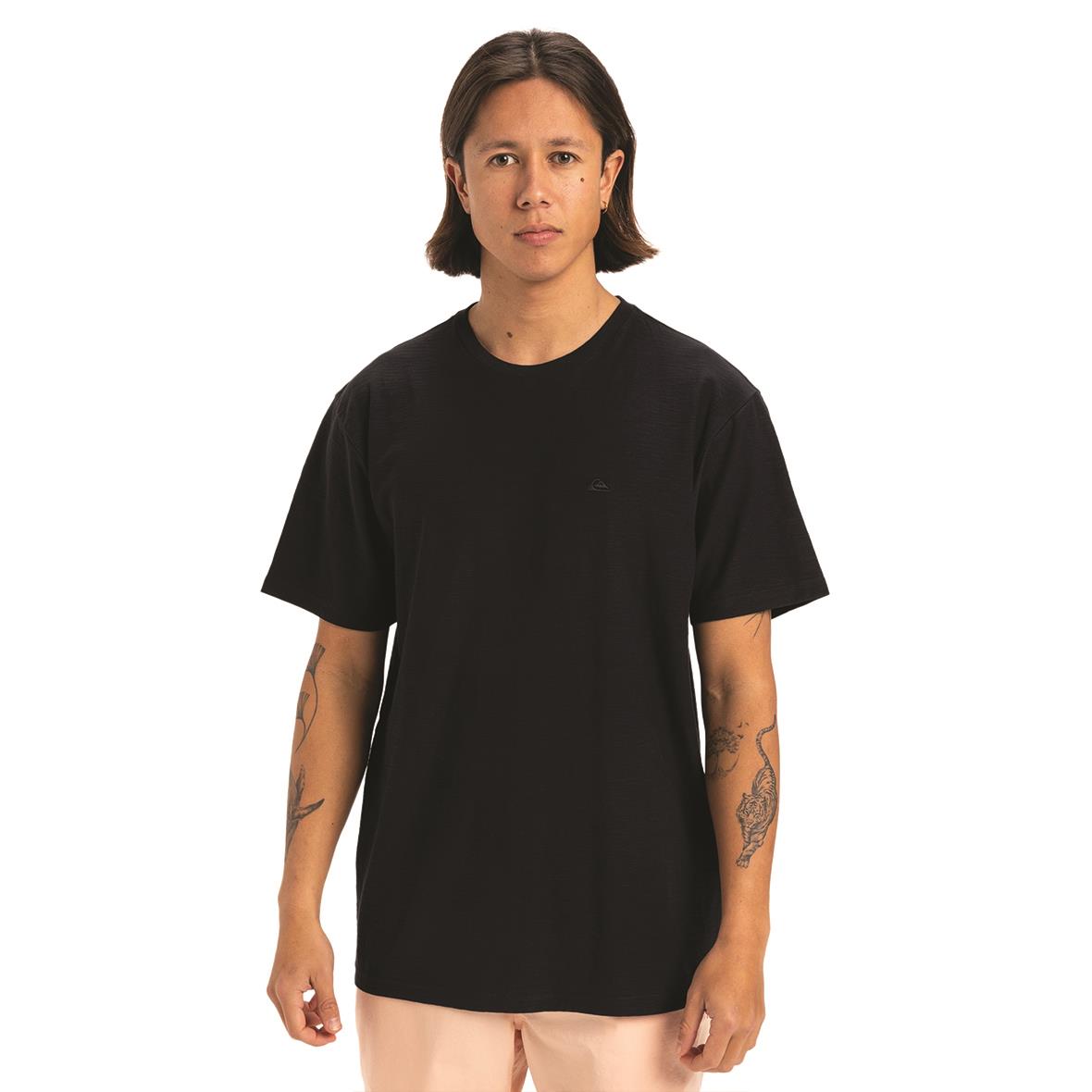 Quiksilver Slub Roundneck Erkek T-Shirt - Siyah