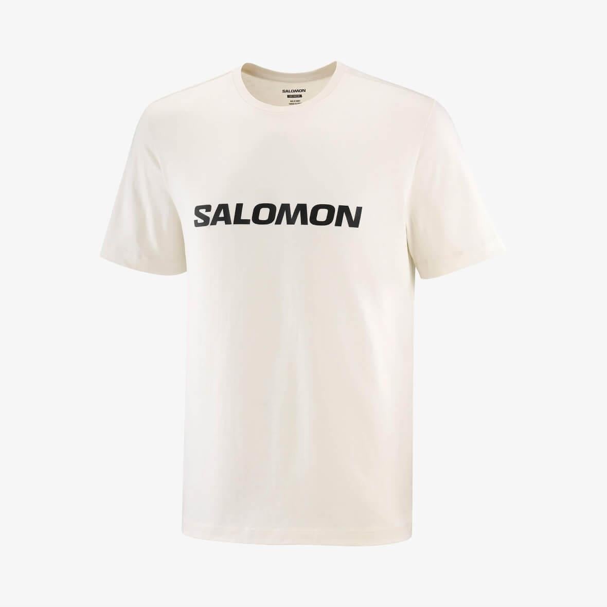 Salomon Logo SS Tee M Erkek T-Shirt - Ekru