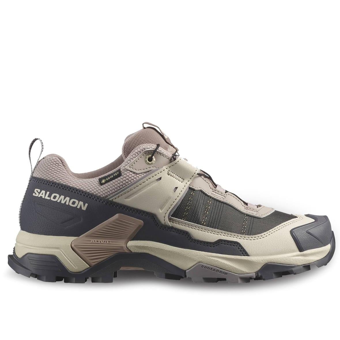 Salomon X Ultra 5 GTX Gore-Tex Kadın Outdoor Ayakkabı - Antrasit / Krem