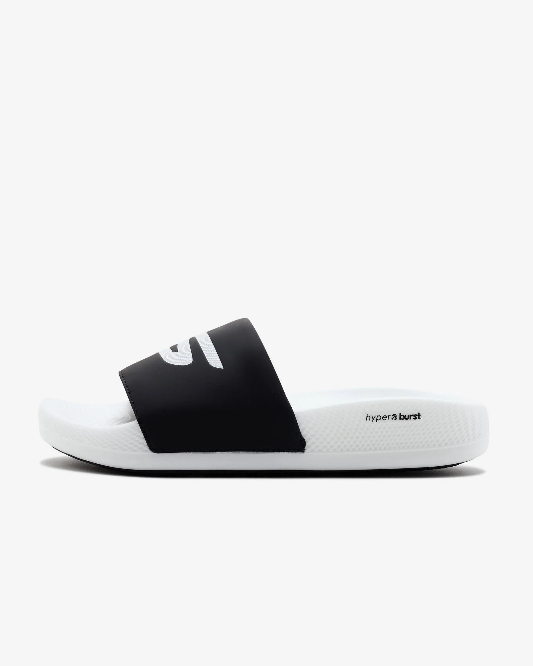 Skechers Hyper Slide 246020 BKW Erkek Terlik - Siyah / Beyaz