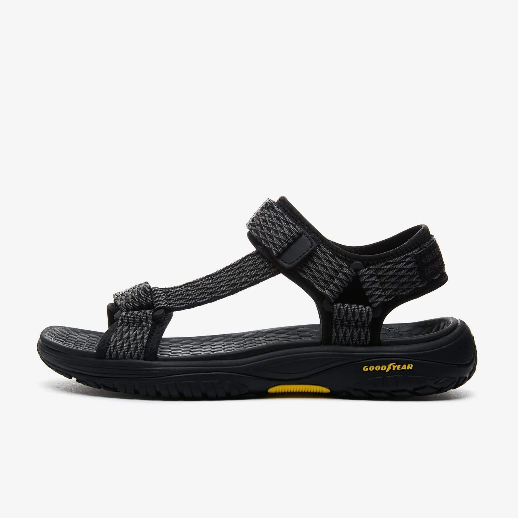 Skechers Lomell - Rip Tide 204351 BKGY Erkek Sandalet - Siyah