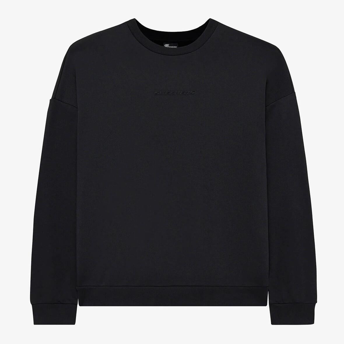 Skechers M Essential Crew Neck S242113-001 Erkek Sweatshirt - Siyah