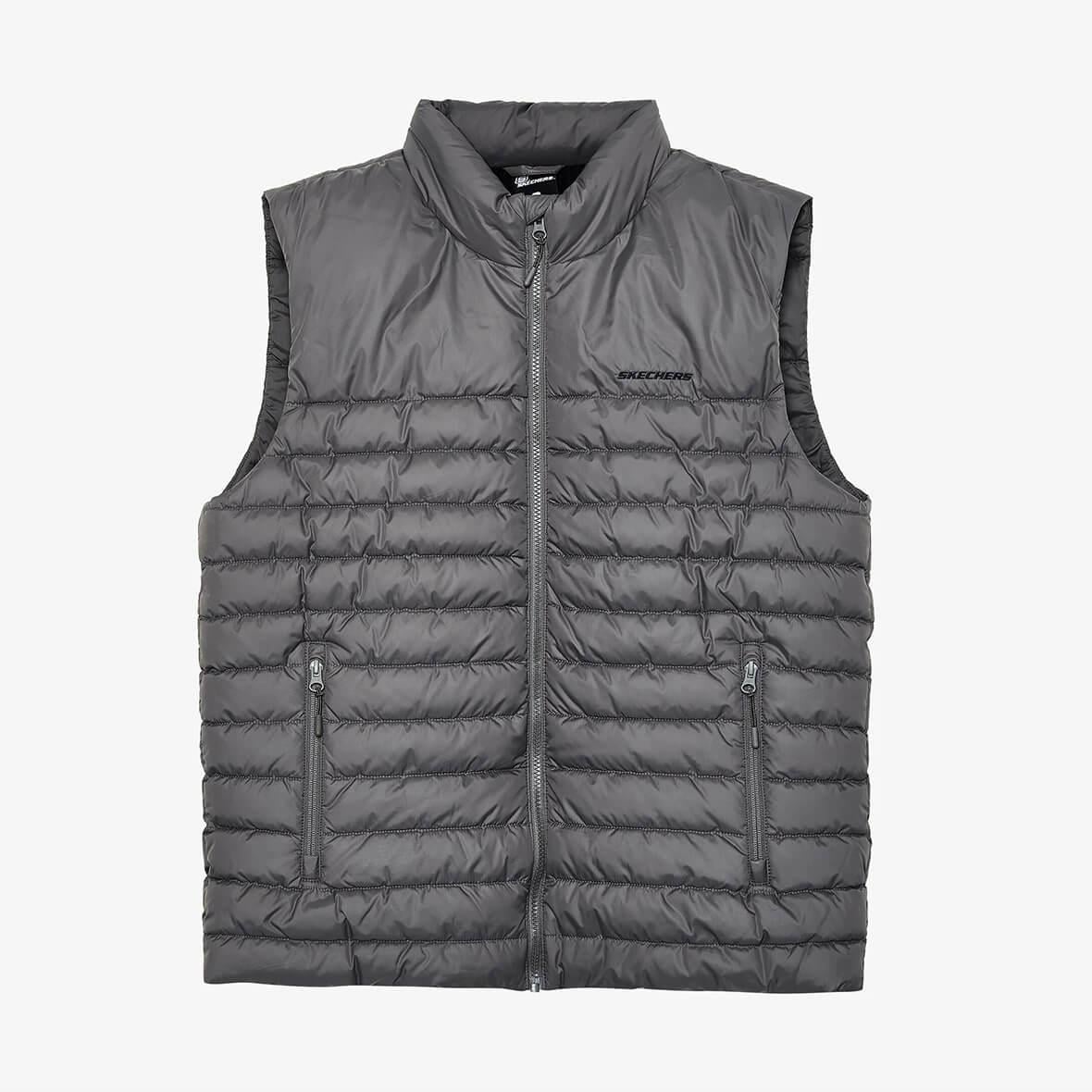 Skechers M Outerwear Polar Lining Padded Vest S242212-003 Erkek Yelek - Antrasit