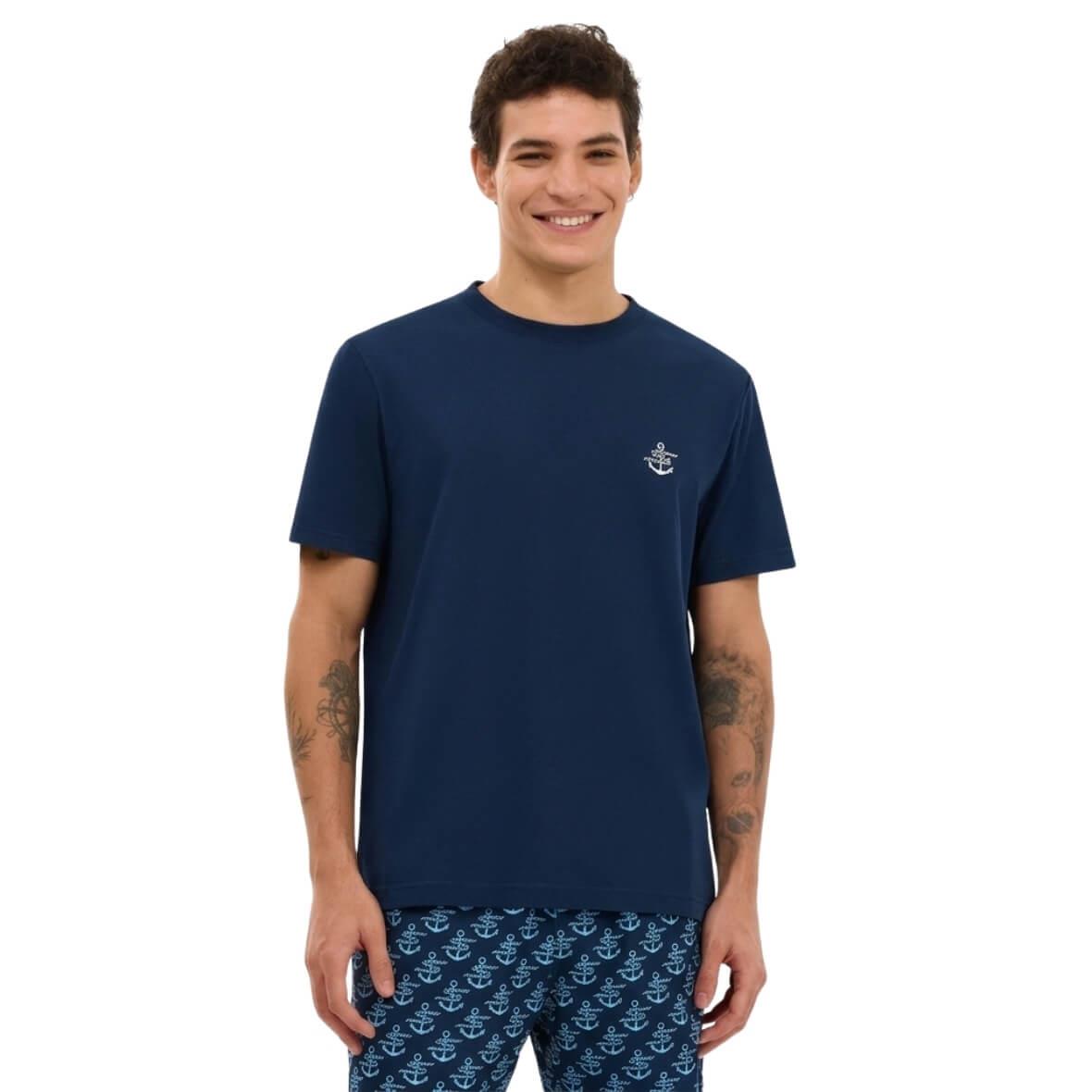 Skechers M Regular S2610117-0505 Erkek T-Shirt - Lacivert