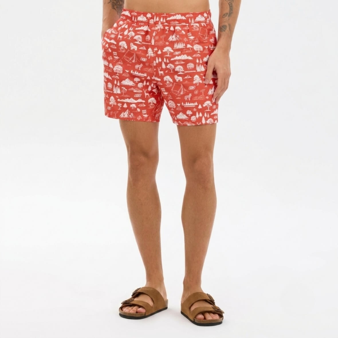 Skechers M Swimwear 5 Inch Swimshort S2610132-0120 Erkek Deniz Şortu - Kırmızı