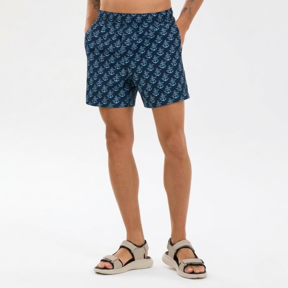 Skechers M Swimwear 5 Inch Swimshort S2610133-0505 Erkek Deniz Şortu - Lacivert