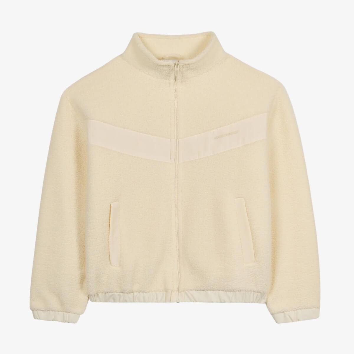 Skechers Skech Sherpa Contrast Full Zip Jacket S620202-4339 Kadın Mont - Beyaz
