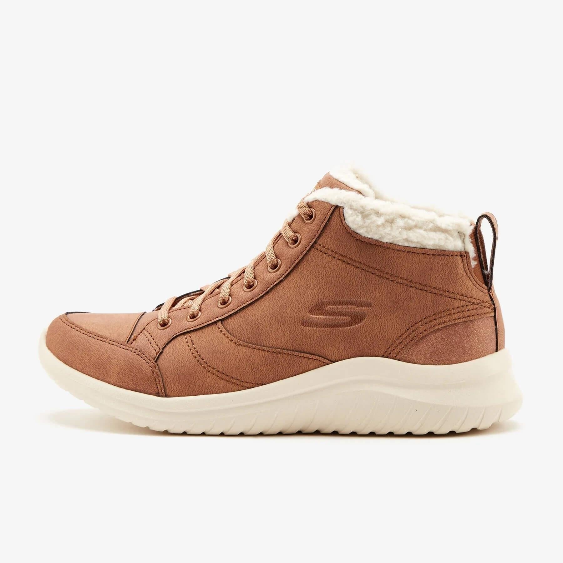 Skechers Ultra Flex 2.0 - Draw Near 167323 BBK Kadın Bot - Açık Kahve