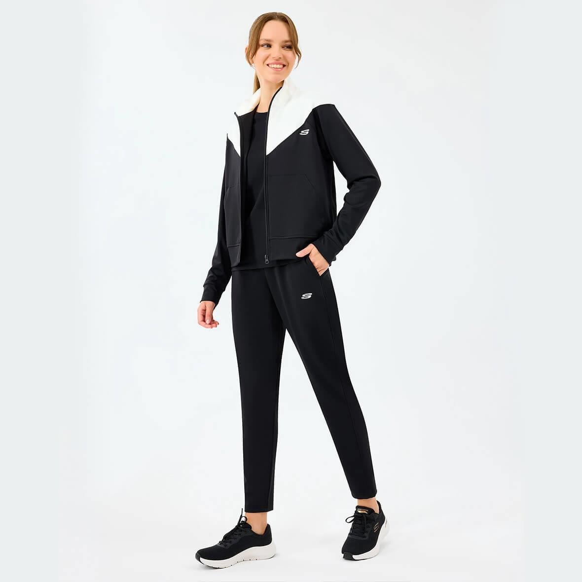 Skechers W Performance Track Suit S212251-3817 Kadın Eşofman Takımı - Siyah
