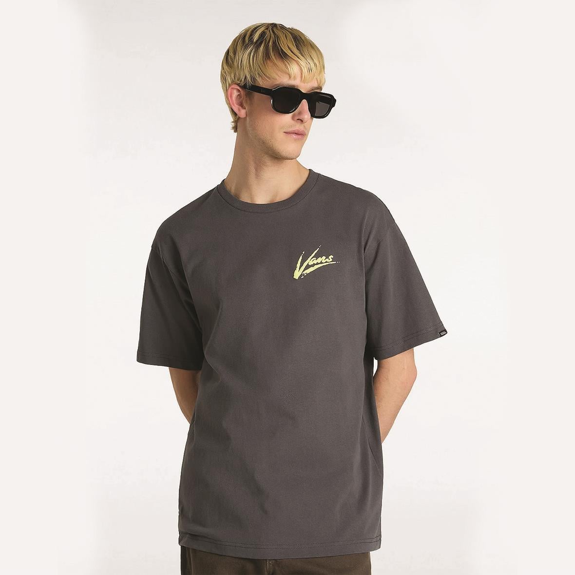 Vans Brush Script Loose SS Erkek T-Shirt - Antrasit