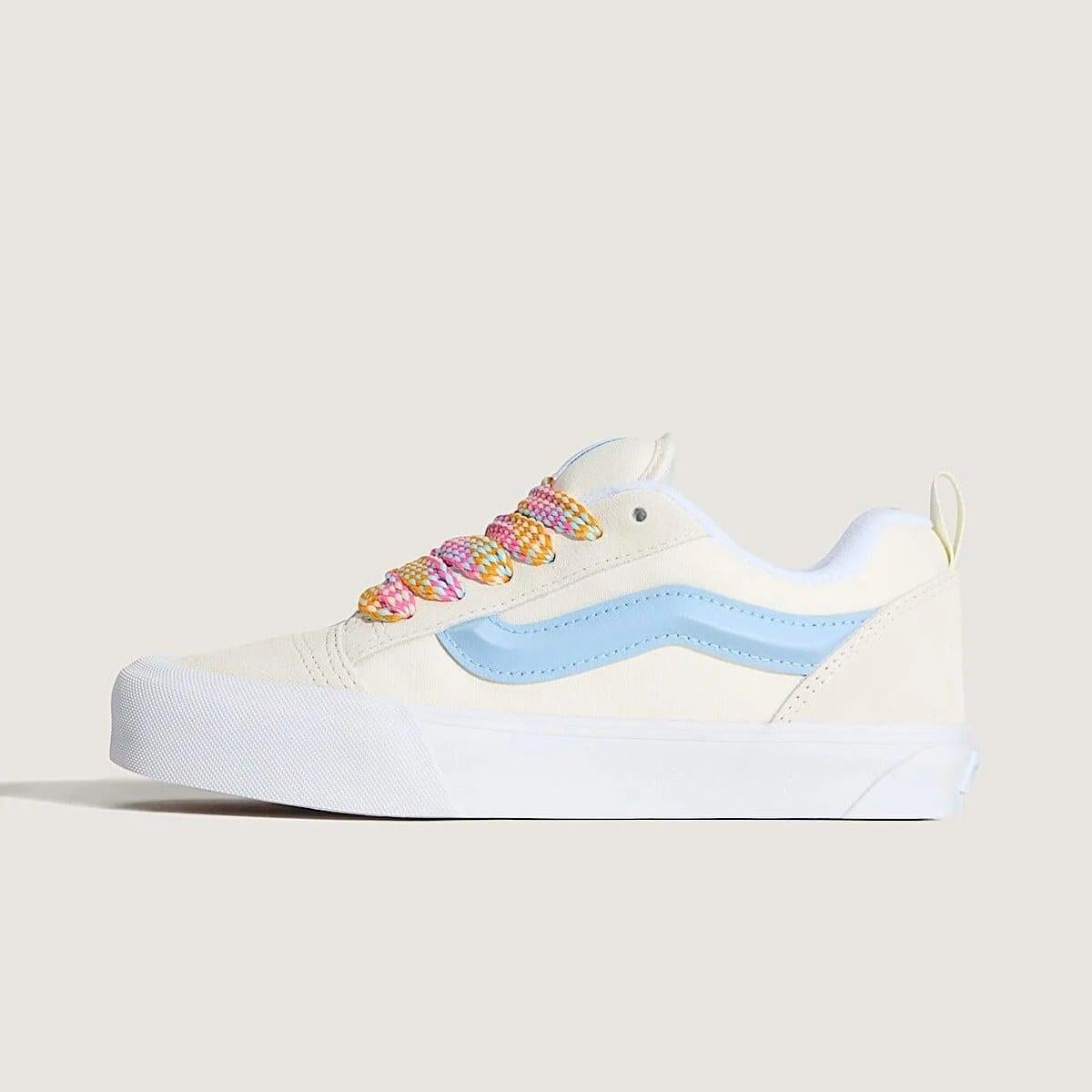 Vans Knu Skool Kadın Ayakkabı - Ekru / Mavi