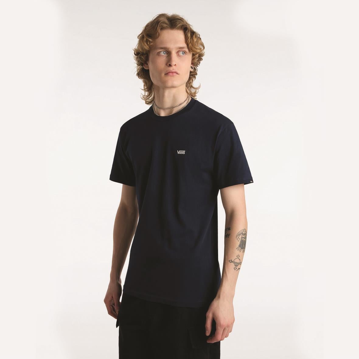 Vans Left Chest Logo Erkek T-Shirt - Lacivert