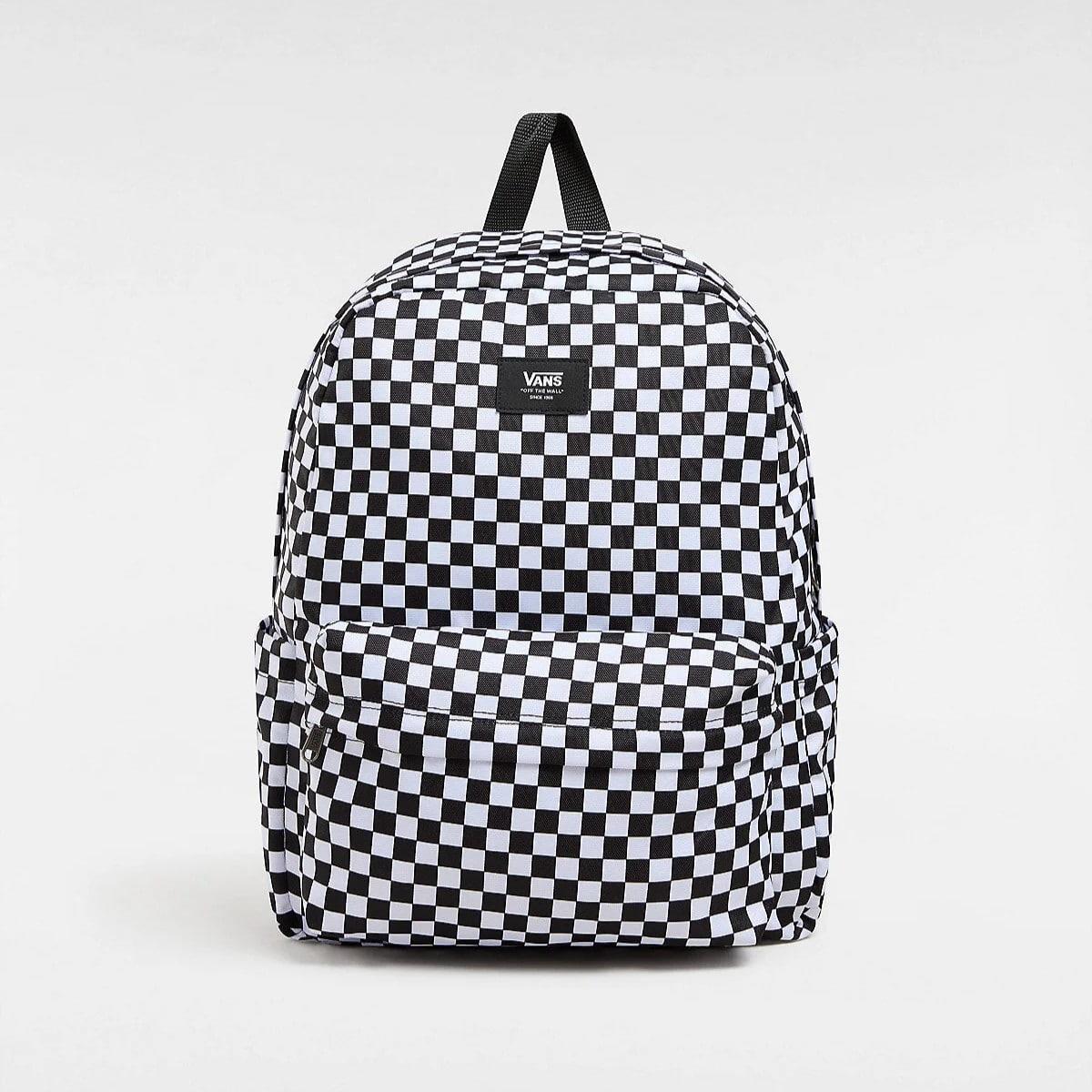 Vans Old Skool Checkerboard Sırt Çantası - Siyah / Beyaz