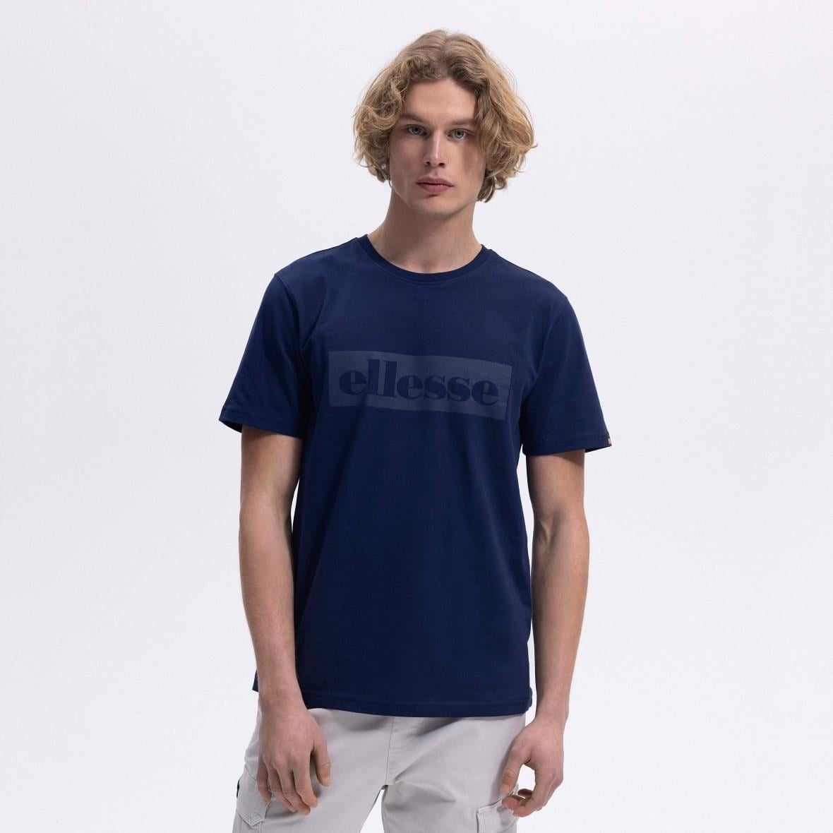  Ellesse EM589-NV Bisiklet Yaka Erkek T-Shirt - Lacivert