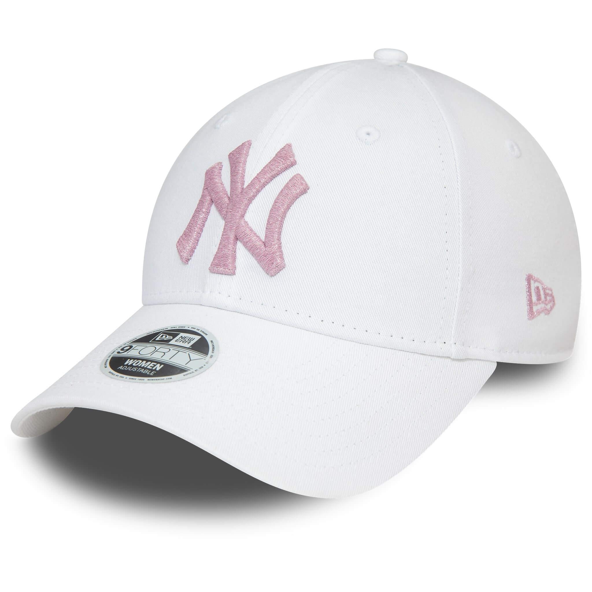  New Era Şapka - Wmns Metallic Logo 9FORTY New York Yankees - Beyaz