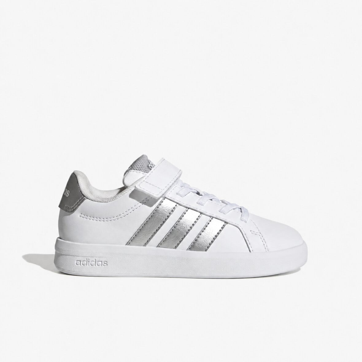 Adidas Grand Court 3.0 EL C Çocuk Ayakkabısı - Beyaz / Gümüş