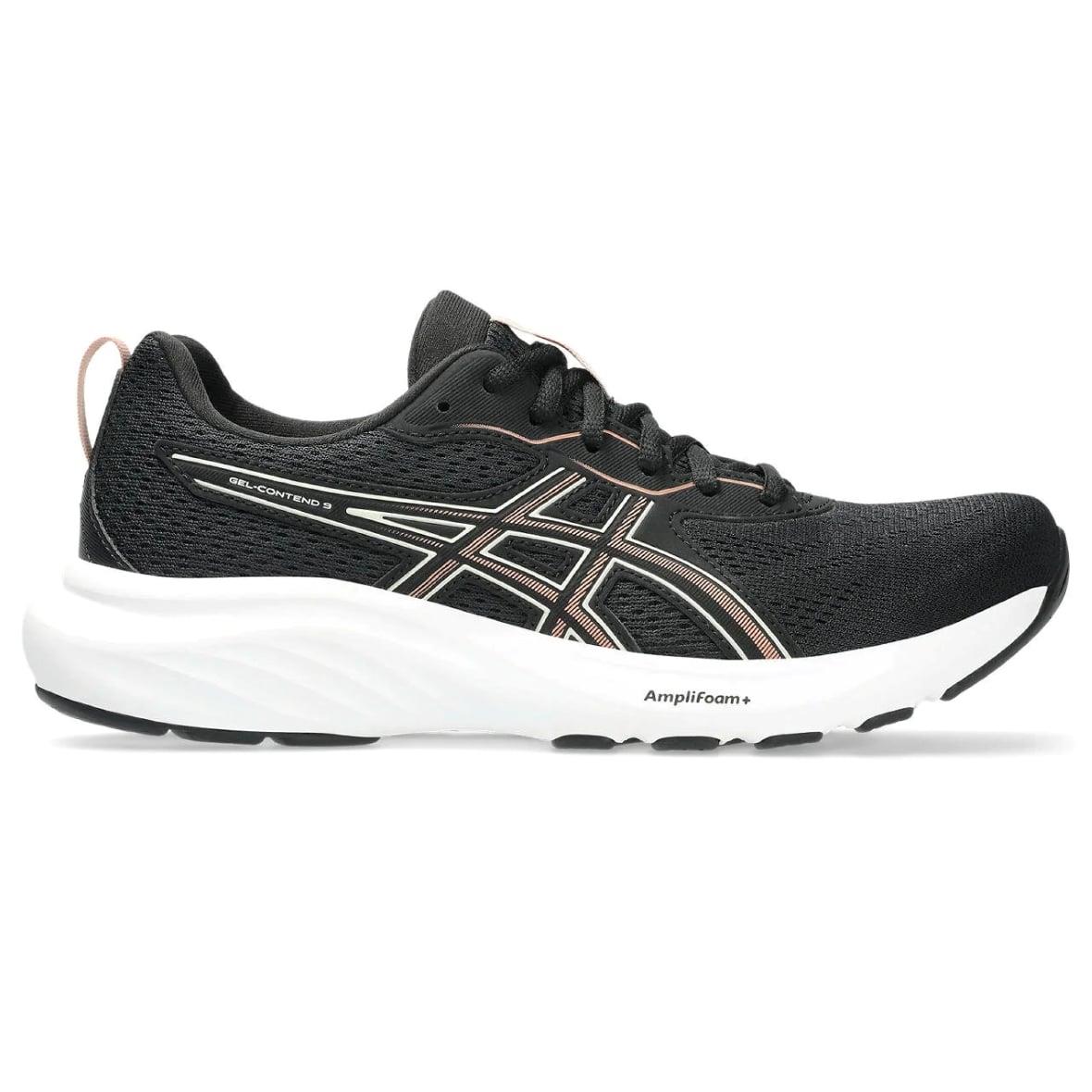 Asics Gel-Contend 9 Kadın Koşu Ayakkabısı - Siyah / Beyaz