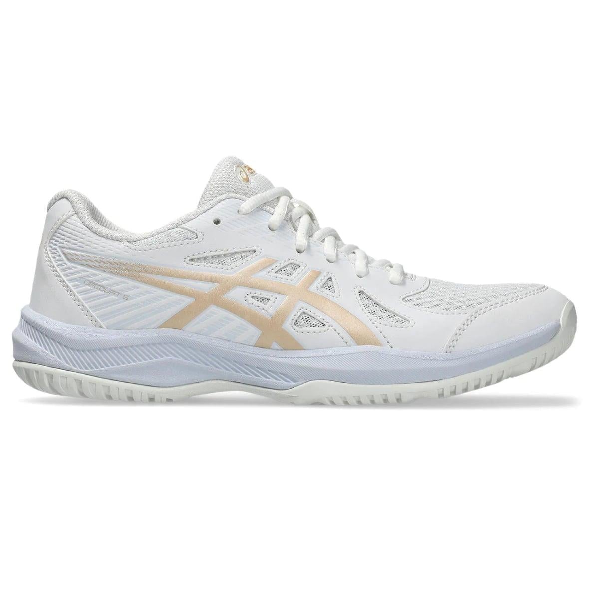 Asics Upcourt 6 Kadın Spor Ayakkabı - Beyaz / Altın
