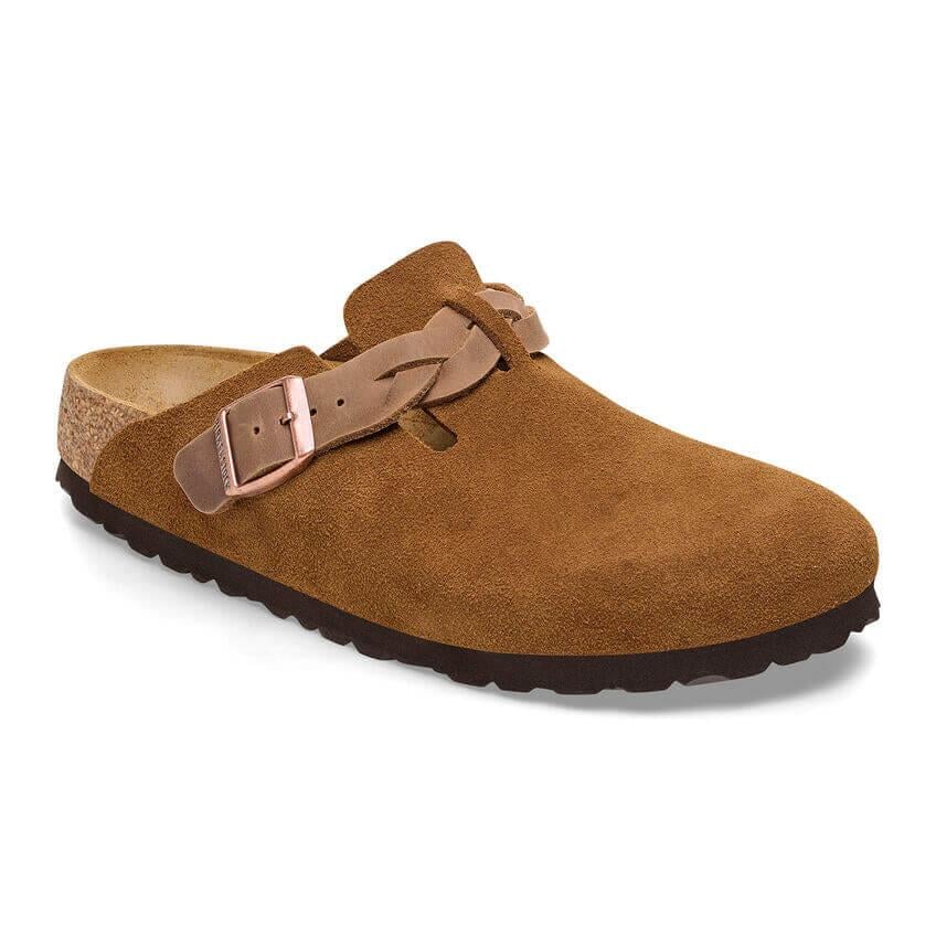 Birkenstock Boston Braided Kadın Terlik - Vizon