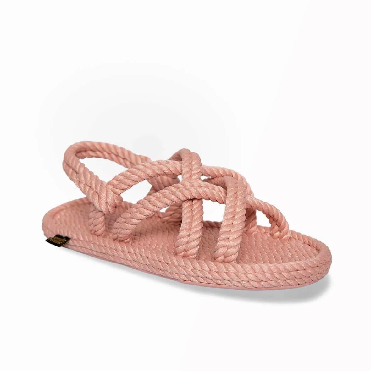 Bodrum Kauçuk Tabanlı Çocuk Halat Sandalet - Pembe