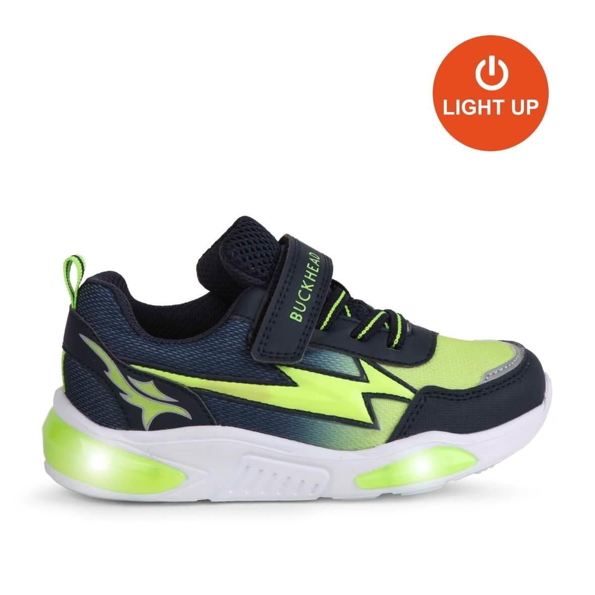 Buckhead Cyrus BUCK3022-BH056 Işıklı Çocuk Spor Ayakkabı - Lacivert / Neon Yeşil