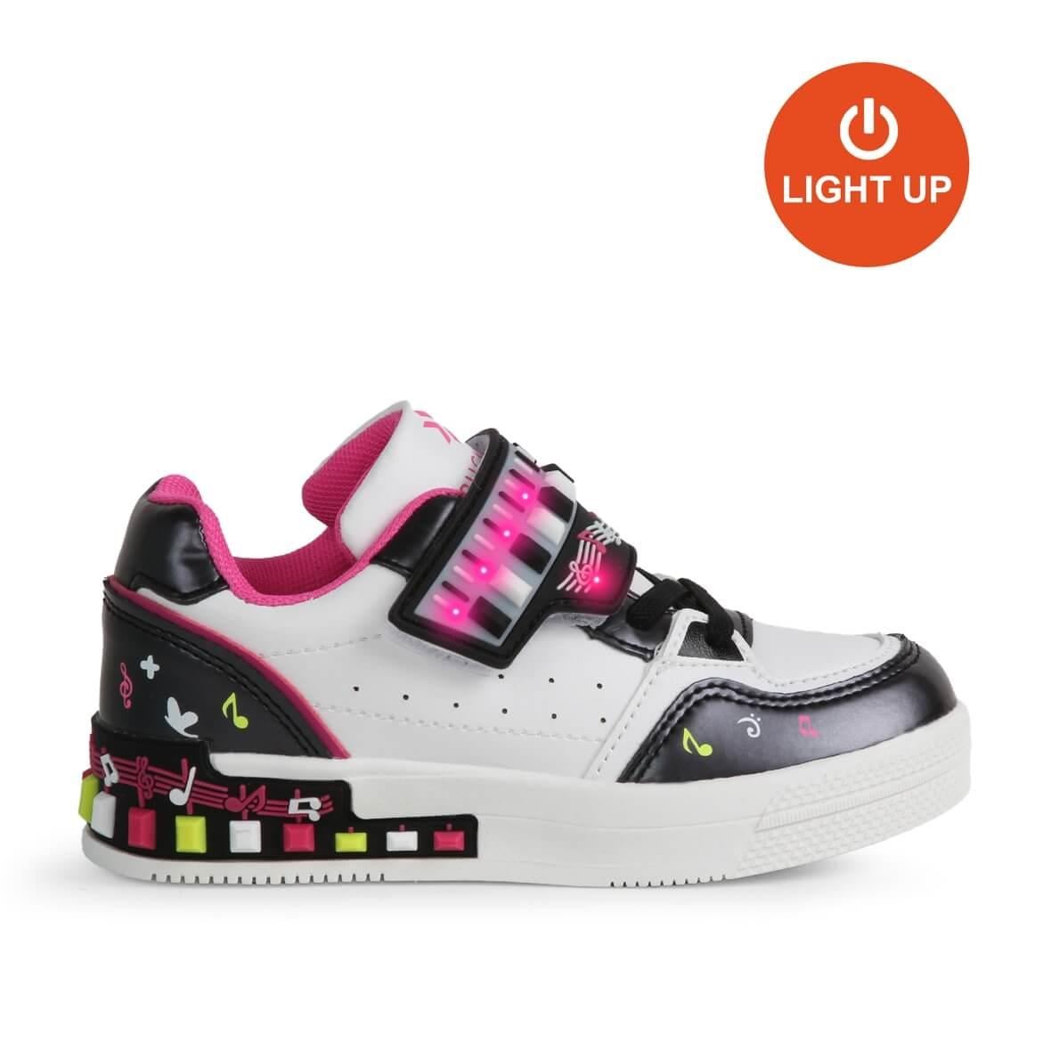 Buckhead Melody BUCK3030-BH001 Işıklı Çocuk Spor Ayakkabı - Siyah / Beyaz