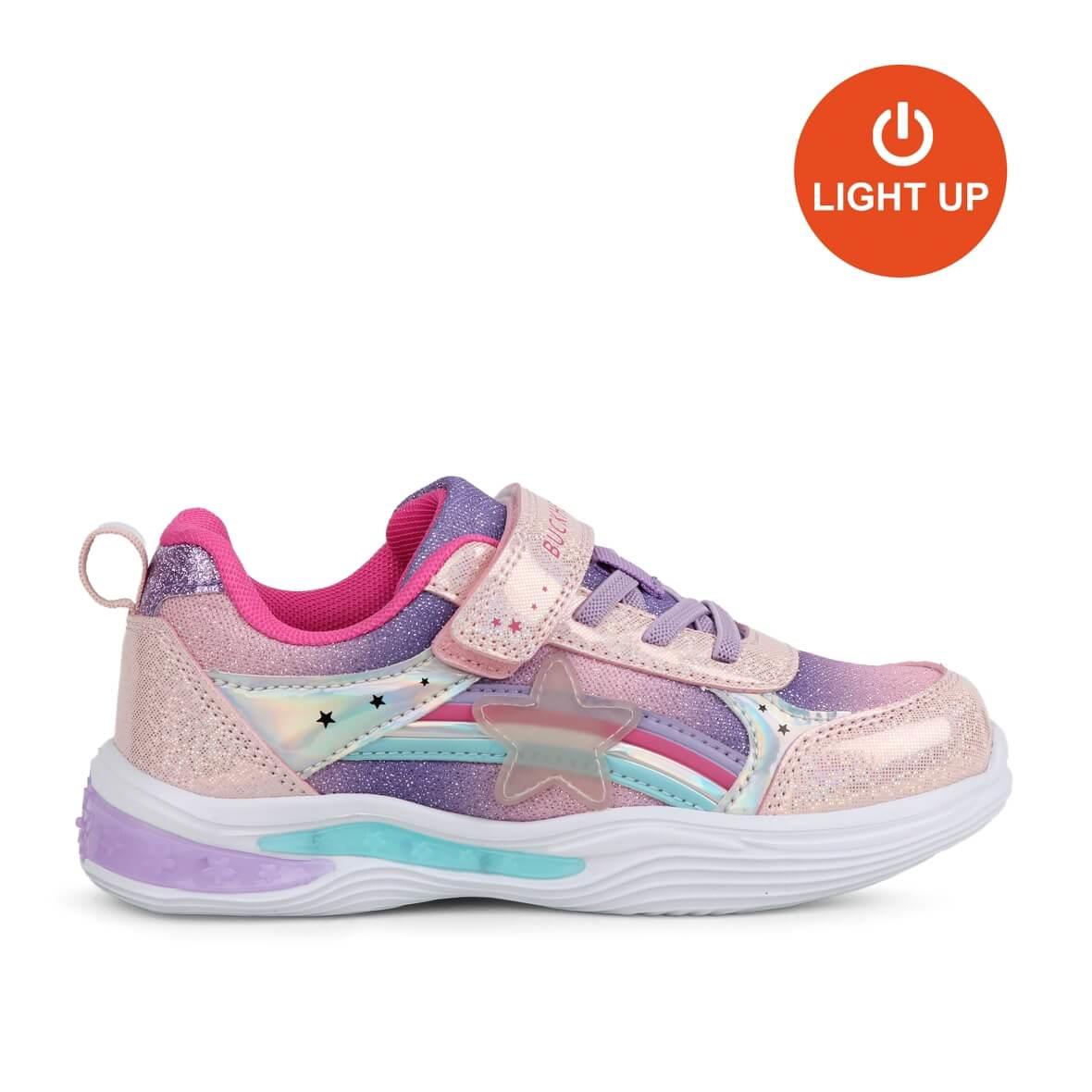Buckhead Stary BUCK3024-BH009 Işıklı Çocuk Spor Ayakkabı - Pembe / Multi