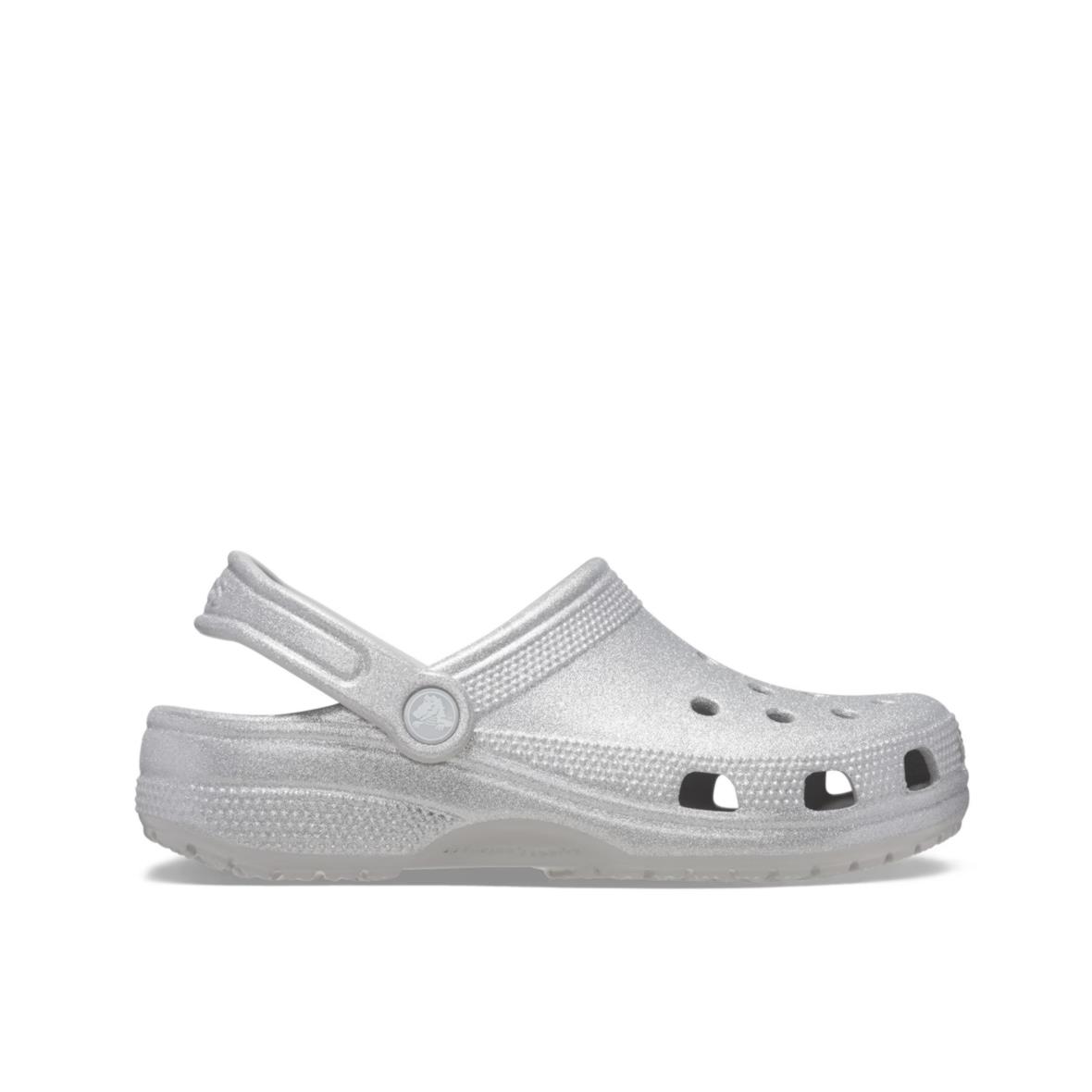 Crocs Classic Glitter Clog Bayan Terlik - Gümüş
