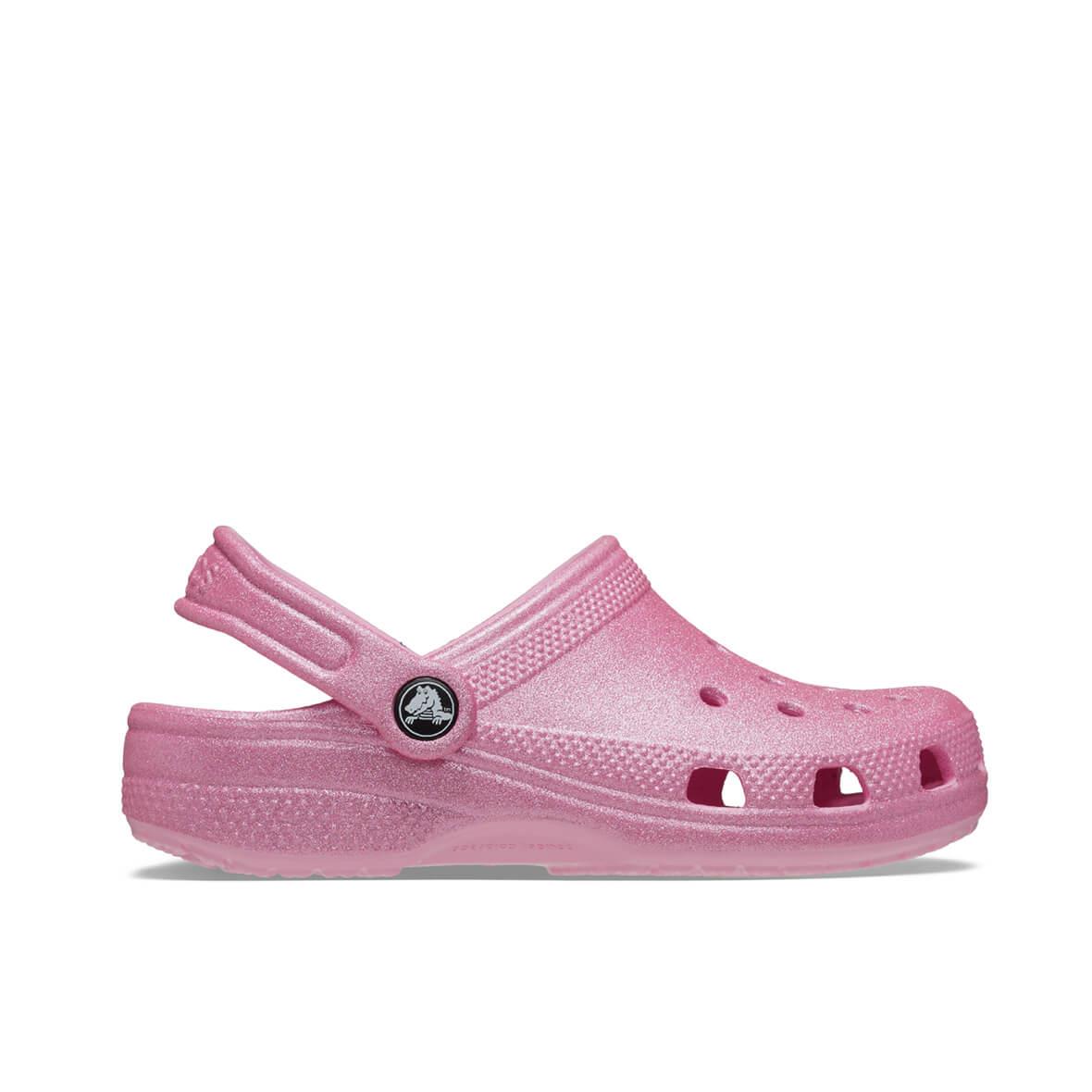 Crocs Classic Glitter Clog K Çocuk Terlik - Pembe