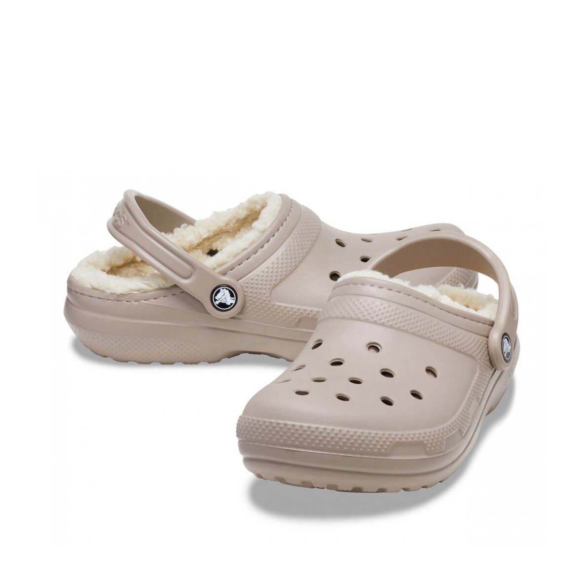 Crocs Classic Lined Clog Bayan Terlik & Sandalet - Mantar / Kemik