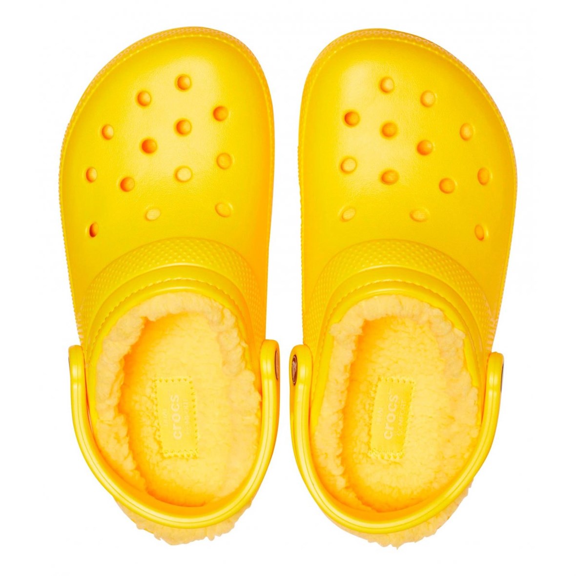 Crocs Classic Lined Clog Bayan Terlik & Sandalet - Limon Sarısı