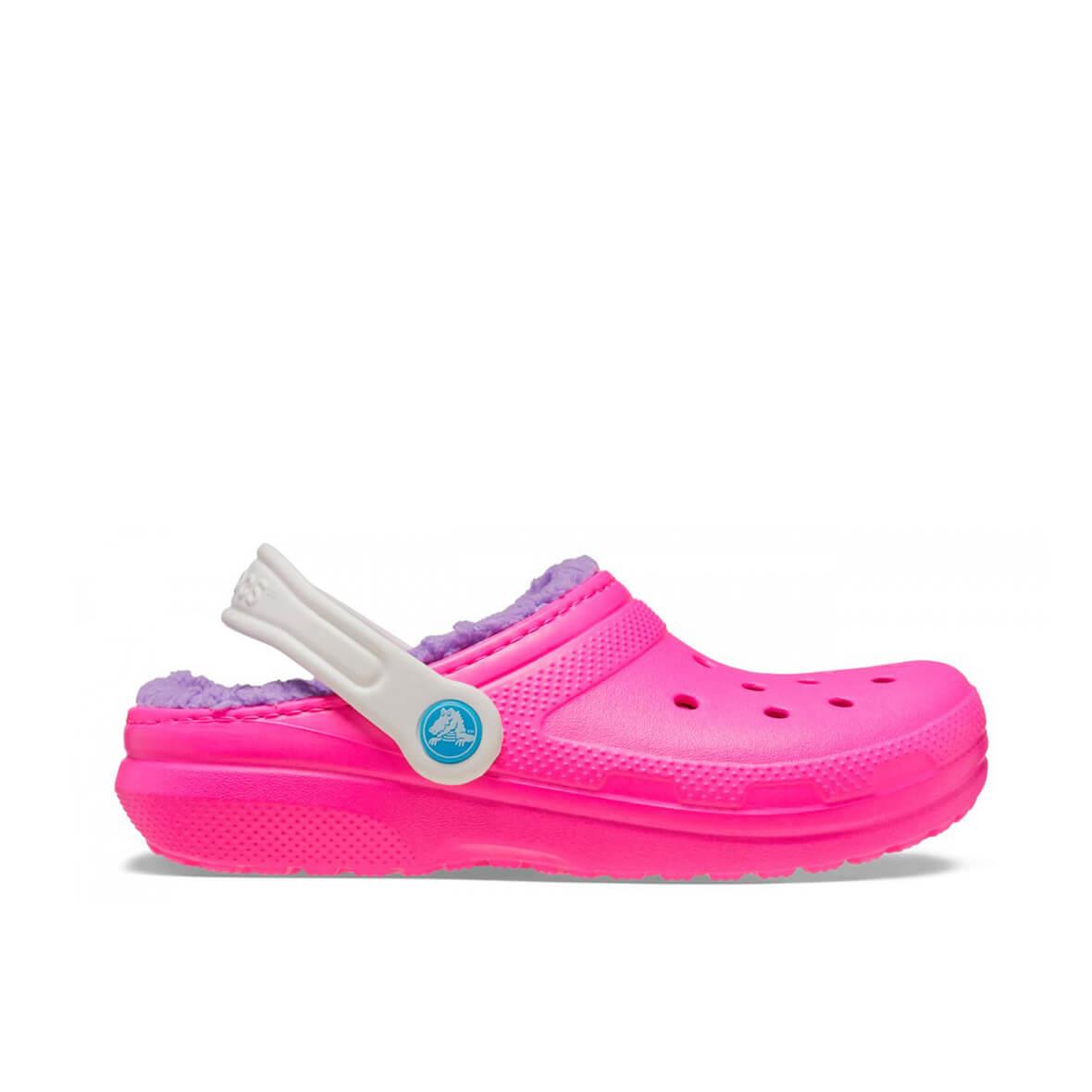 Crocs Classic Lined Clog T Çocuk Terlik - Pembe / Multi